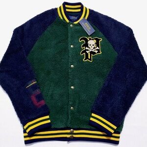 Polo Ralph Lauren Sherpa Varsity St. Andrews Mens Small $498 Pirate Skull Jacket